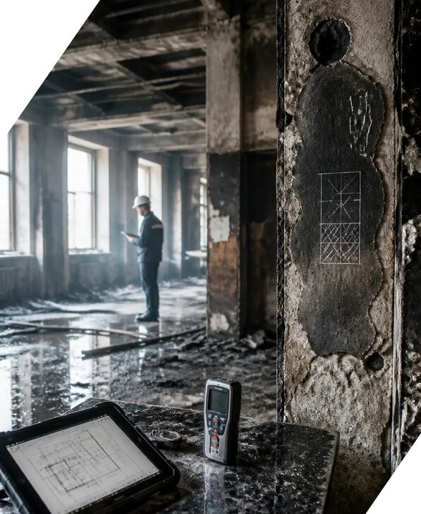 Обследование зданий после пожара в Североуральске от 15452 р. | ЭкспертизаРоссия