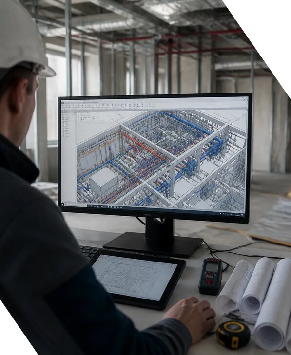 Создание BIM модели инженерных сетей для объектов в Североуральске